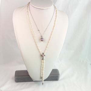 3P세트 담수진주목걸이 팔찌세트 85cm, 펄베리 Pearlberry