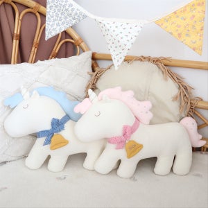 오가닉 유니콘 인형(핑크/블루) 이니셜/말띠, 도비엘