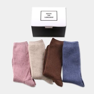 [삭스더랭귀지] 어워드 골지 양말(4SET)