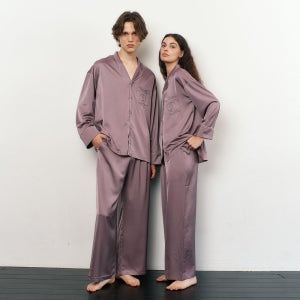 [아템포] CLASSIC  PAJAMA COUPLE SET_rose purple