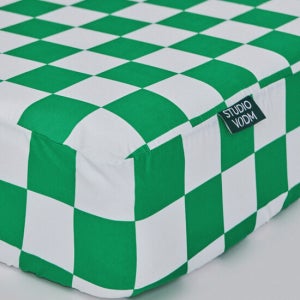 뷔오디엠 체커보드 매트리스 커버 Q 그린