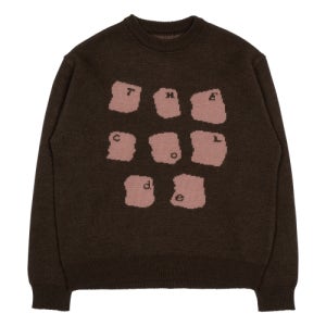 [더콜디스트모먼트] TCM typing logo knit (brown) 25092247