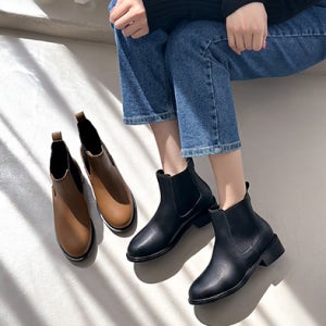 [소가죽] 누아르 첼시부츠 4cm (910C6)