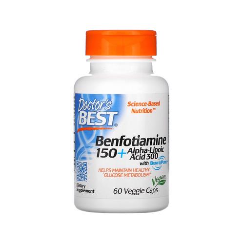 [아이허브] 닥터스베스트 <b>벤포티아민150</b> + 알파리포산300 60캡슐, 지용성비타민 Doctor’s Best