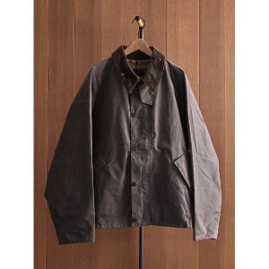 바버 트랜스포트 왁스 코튼 쇼트 블루종 자켓 재킷 그레이 10253126 85348721138444015