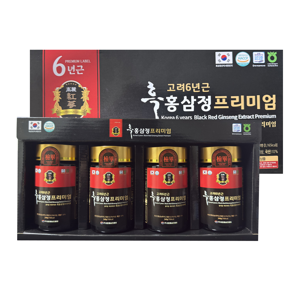 <b>고려</b>6년근 흑<b>홍삼정 프리미엄  240g</b>  4개