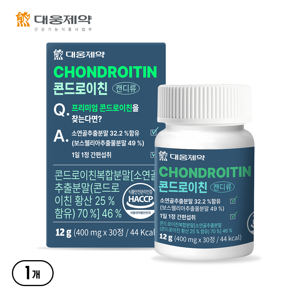 [소<b>연골</b> 콘드로이친] <b>대웅제약</b> 프리미엄 콘드로이친  1개  30정
