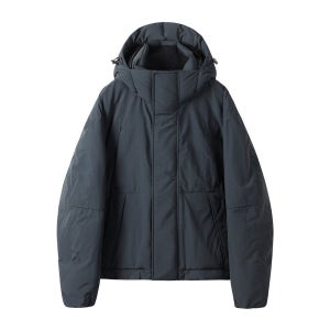 [롯데백화점] 커스텀멜로우 그린 오버사이즈드 핏 후드 다운 봄버 CWUAW24884GRD LE1220240002