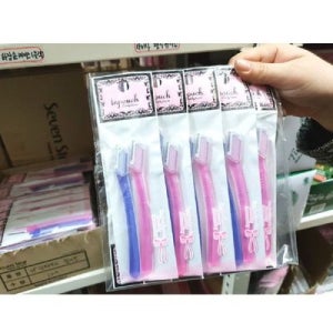 눈썹면도기 2p 인파우치눈썹칼 일자형 눈썹칼 눈썹정리용 면도칼