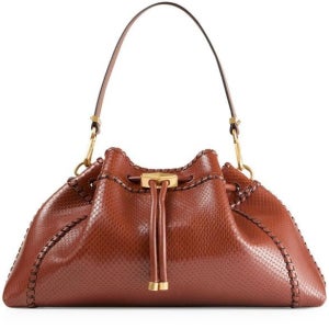 지미추 시크 스네이크 프린트 미니 숄더백 Cinch medium bag JCHB797MBEIZZZZZ00