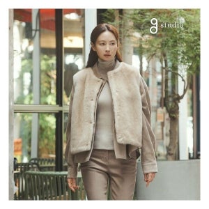 지스튜디오 25FW 메리노울혼방 메탈시어니트