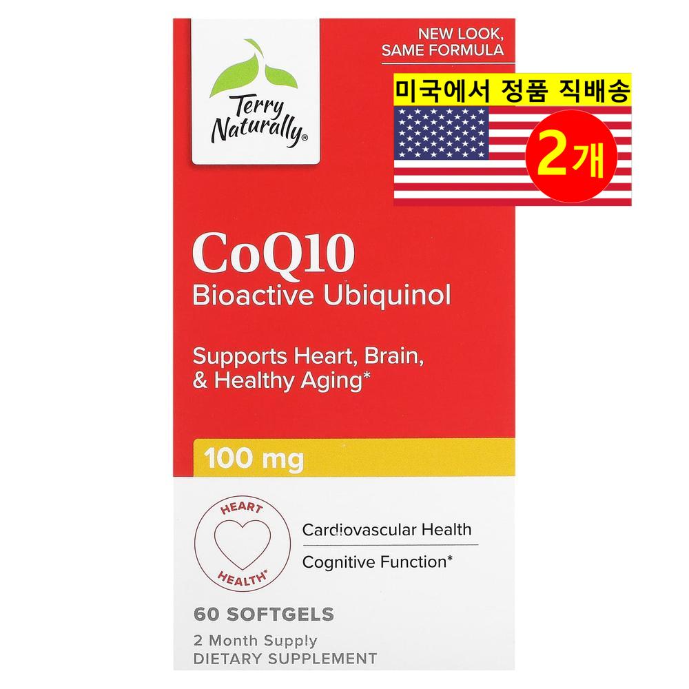 ProHealth Longevity 코엔자임 CoQ10 <b>바이오액티브</b> <b>유비퀴놀 100mg</b> Coenzyme Q10 Bioactive Ubiquinol  2개  60정