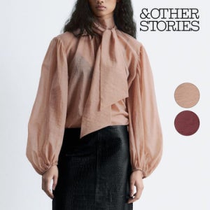 앤아더스토리즈 블라우스 리본 티셔츠 2컬러