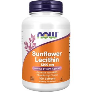 나우푸드 NOW Foods <b>Sunflower Lecithin</b> 1200MG 100 Count