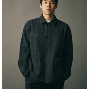 [헤지스 남성] [HIS] 차콜그레이 패턴 울 자켓 HZJU5F807CG