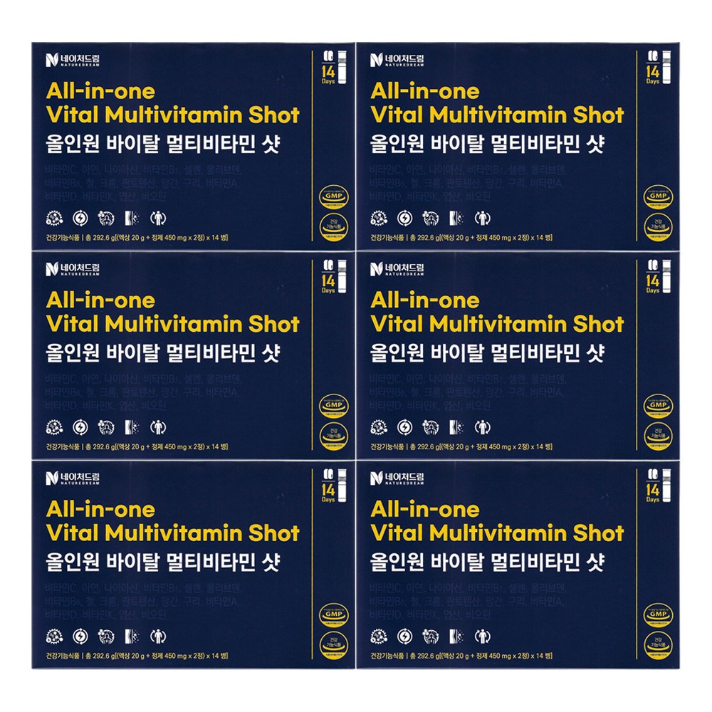 <b>네이처드림</b> 올인원 바이탈 멀티비타민 샷 14병 6개