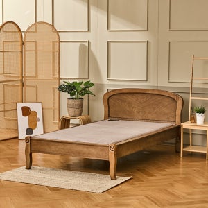 [현대의료기][S]포그니처 라운드 황토흙침대 싱글(S)+리프트테이블+전용패드 TV상품