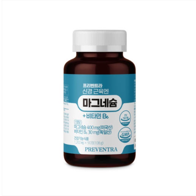프리벤트라 신경 근육엔 마그네슘 + 비타민B6 1200mg x 90정, 1개