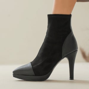 힐이지만 편해 다카론 스판 앵클부츠8/10cm