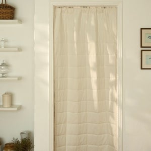 바람막이 누빔 3중 패딩 방한커튼