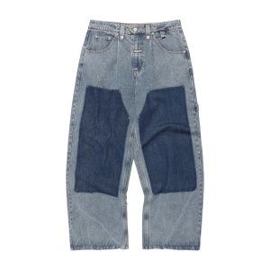 더바이닐하우스 더블 니 데님 팬츠 라이트 블루 VH2FSUD110ALB