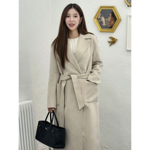 [질스튜어트뉴욕 우먼]   베이지 스트랩 울캐시미어 혼방 코트 WJCO3D170I1