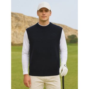 [맥케이슨]  남성 캐시미어 니트 조끼 네이비 MDM3SV601NVY