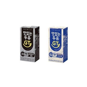 남양 [하프클럽]맛있는 두유 GT 검은콩 190ml x 24개 + 고단백 190ml x 24개