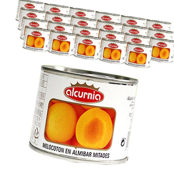 Nongshim Alconia Canned Yellow Peaches 200g, 12 pcs
