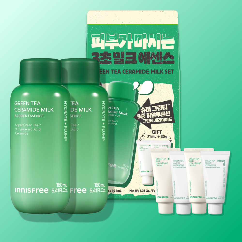 이니스프리 <b>그린티</b> 세라마이드 밀크 보습 에센스 160ml, 1개