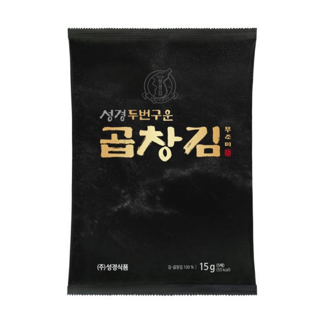 Sungkyung Food Twice-Baked Premium Gopchang Gim 15g, 10pcs