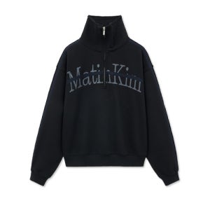 [마뗑킴] CUT OUT HALF ZIP SWEATSHIRT FOR WOMEN IN BLACK MK2577MT004MBB