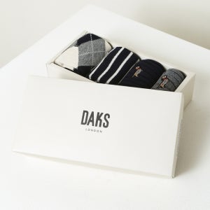 [닥스 액세서리] [남성중목4족] 면혼방 혼합패턴 중목 4족 세트 DBSS5F302N2