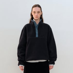 [아르토] [6th] Relax Logo Snap Fleece_Navy