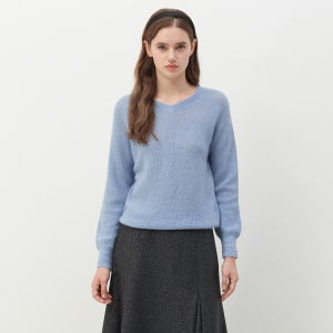 [키이스] 모헤어 혼방 브이넥 니트 KE25A4FRP4035