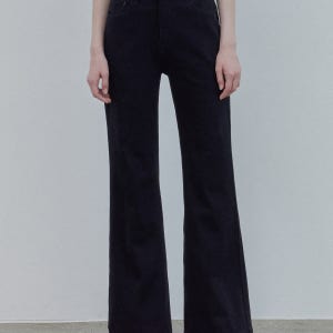 [르 스튜디오] MODERN SLIM FIT BOOTCUT JEANS_BLACK LS253PT050CBK