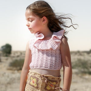 KALINKA KIDS SS25[칼린카키즈]MILANO 탑 ROSEBUD-KN25KSTOP0008ROS