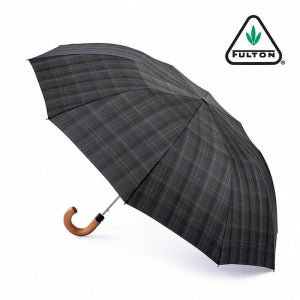 [펄튼] 달스톤 차콜 체크 남성 반자동 2단 우산 49cm 508g_G857-3559