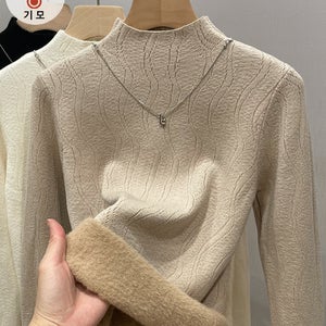 따숩안감 모디 반폴라 니트 티