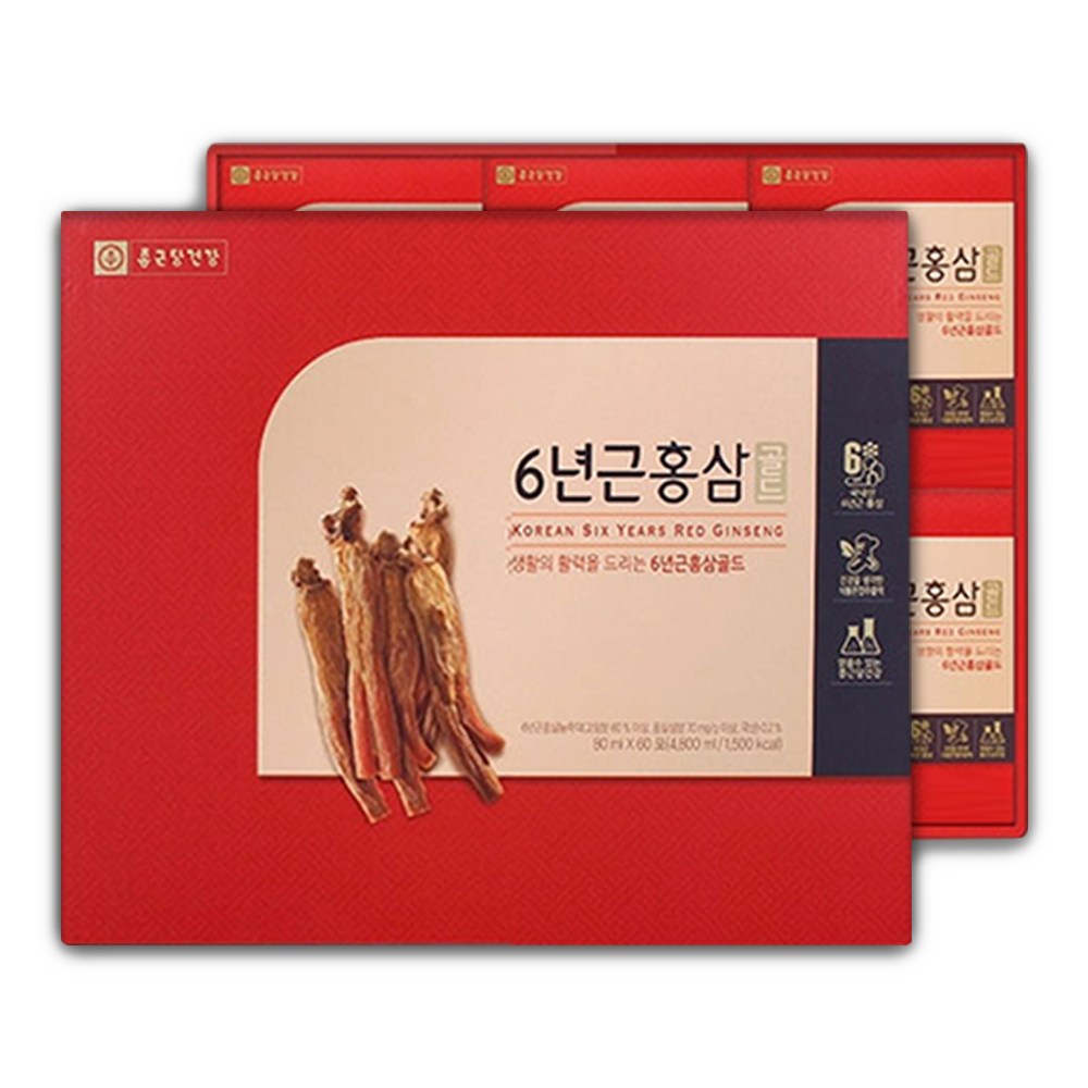 6년근 홍삼 <b>골드 80ml</b> x 60포 8개