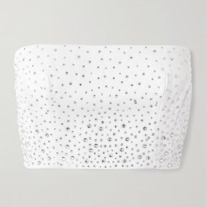 알렉스페리 크롭탑 ALEX PERRY Cropped strapless crystal-embellished mesh top 46376663162935248