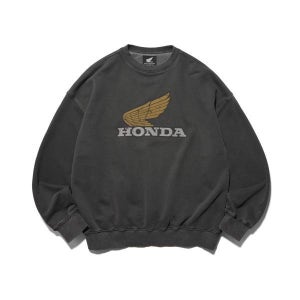 HONDA MOTORCYCLE Vintage Logo Sweat Shirt Charcoal