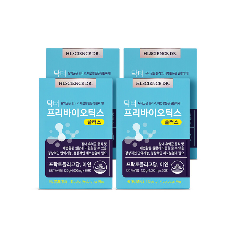 1 닥터 프리바이오틱스 플러스 30포 4박스 4개월분 프락토올리고당 3000mg
