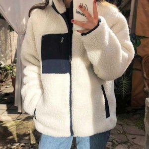 [오노마] ONM 여자 아우터 데일리 대학생 양면 보온 디자인 뽀글이 (28463581)