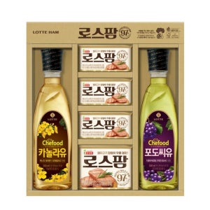 롯데햄 혼합세트 로스팜프리미엄 카놀라유 추석 선물세트 10개입