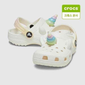 [CROCS] [AK수원점] [크록스] 클래식 아이 엠 레인보우 유니콘 클로그 토들러 초크