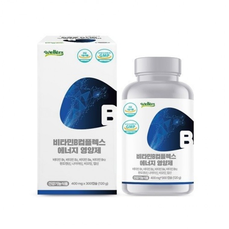 WELLERS 비타민B 컴플렉스 에너지 영양제 400mg x 300캡슐, 1개