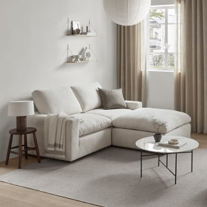 까사미아 캄포미니 3인소파 카우치형_아이보리