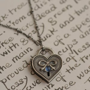 Heart-lock locket necklace, 아이보리버블 Ivorybubble