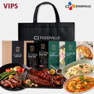 [VIPS] 빕스 스테이크 컬렉션 선물세트 3호(오리지널 폭립 2개+플랫아이언 스테이크 1개+파스타 2종)